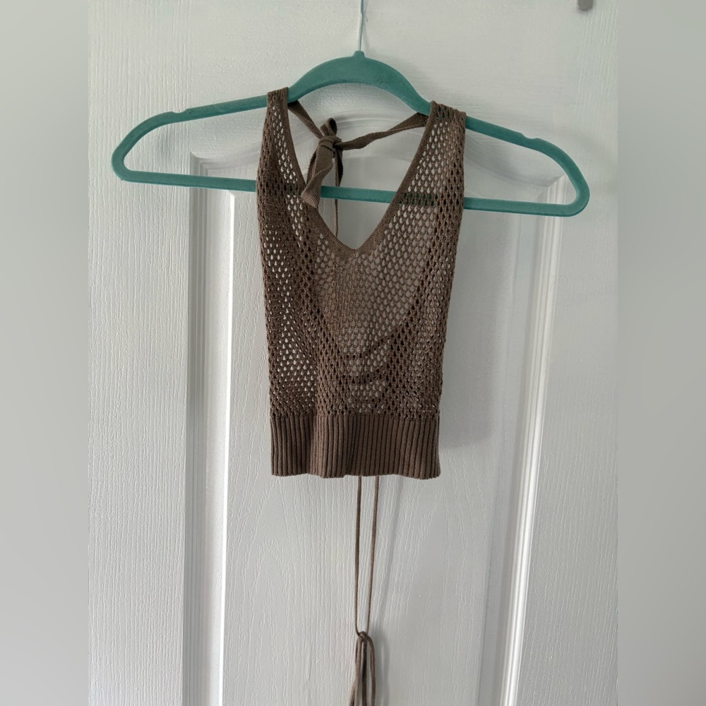 Cropped knit top